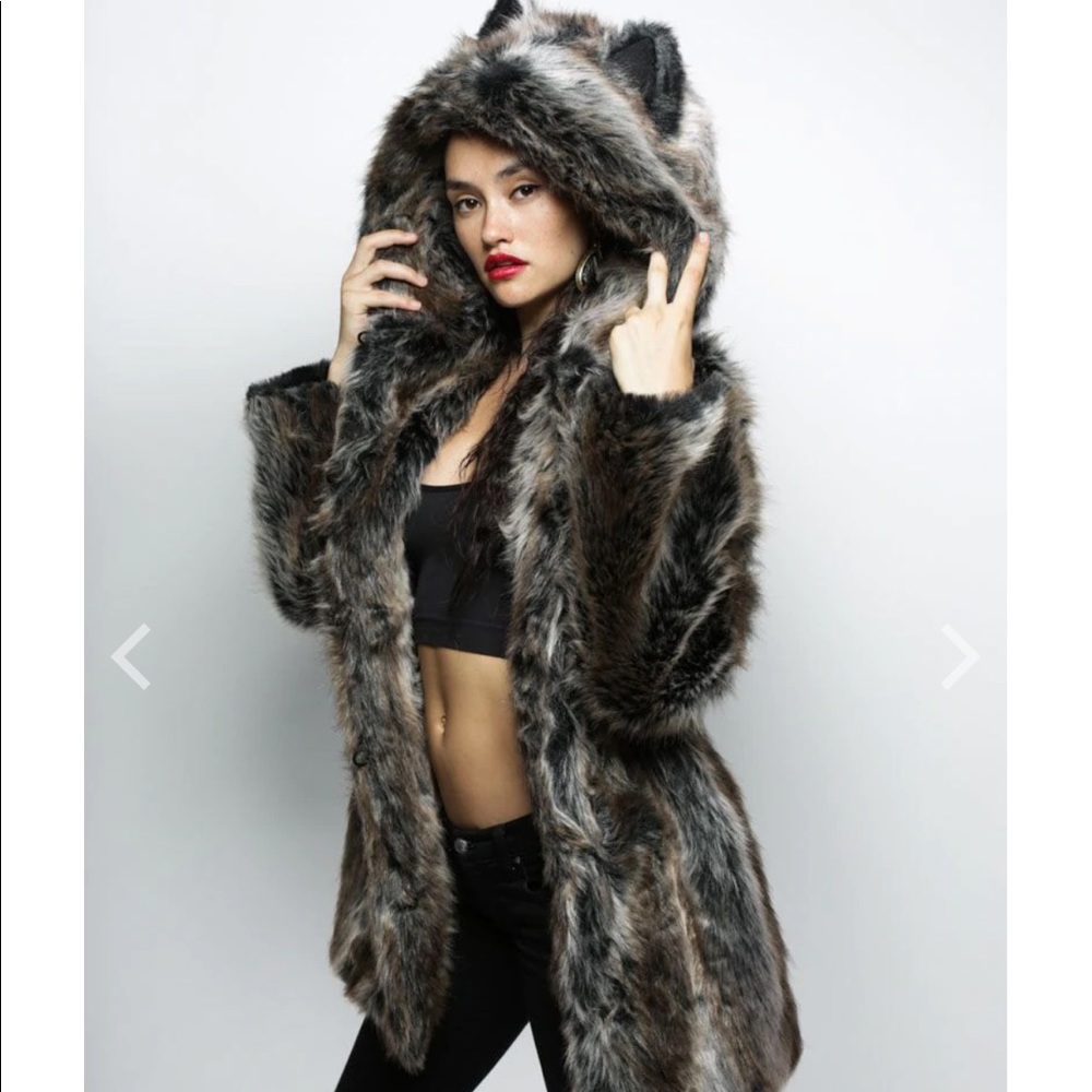 Faux fur coat
